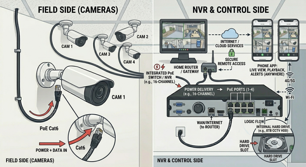 POE camera system diagram