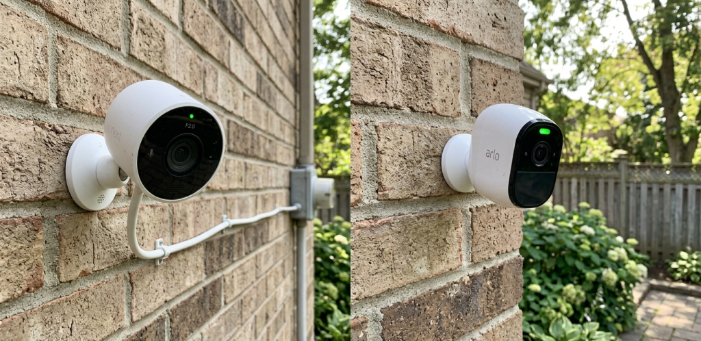 Wired vs wireless security camera comparison side by side